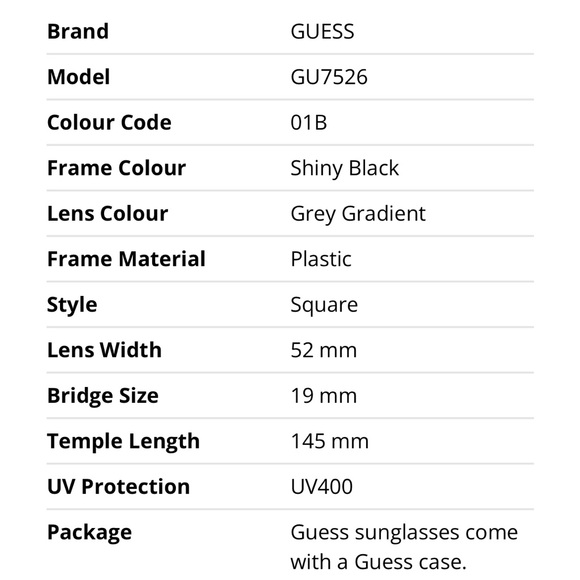 Guess sunglasses black GU7526 - Picture 3 of 5